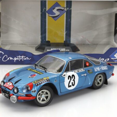 SOLIDO 1/18 RENAULT | ALPINE A110 1600S (night version) N 23 RALLY MONTECARLO 1972 JEAN PIERRE NICOLAS - MICHEL VIAL | BLUE MET