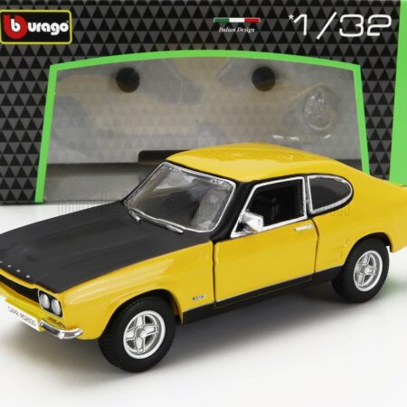 BURAGO 1/32 FORD ENGLAND | CAPRI RS 2600 COUPE 1970 | YELLOW BLACK