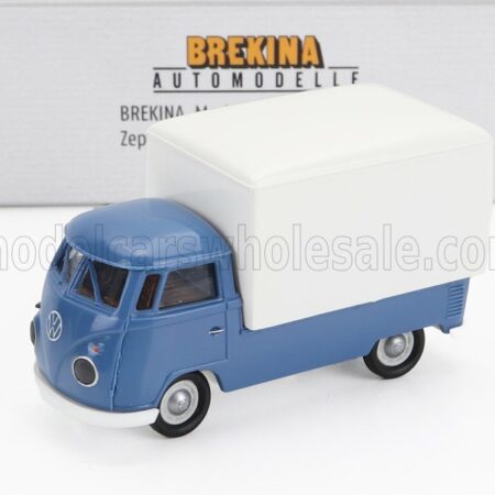 BREKINA PLAST 1/87 VOLKSWAGEN | T1b PICK-UP TELONATO 1960 | BLUE WHITE