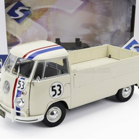 SOLIDO 1/18 VOLKSWAGEN | T1b PICK-UP N 53 (HERBIE) 1950 | BEIGE