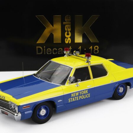 KK-SCALE 1/18 DODGE | MONACO NEW YORK STATE POLICE 1974 | YELLOW BLUE