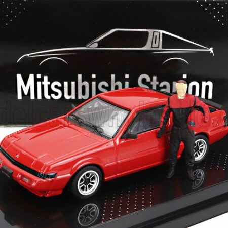 POP-RACE-LIMITED 1/64 MITSUBISHI | STARION WITH DRIVER FIGURE 1988 | RED