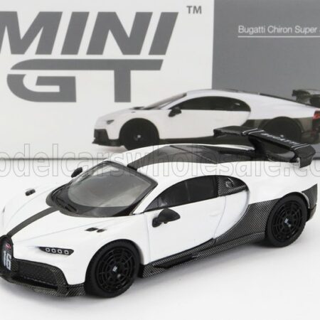 TRUESCALE 1/64 BUGATTI | CHIRON SPORT N 16 LHD 2016 | WHITE BLACK