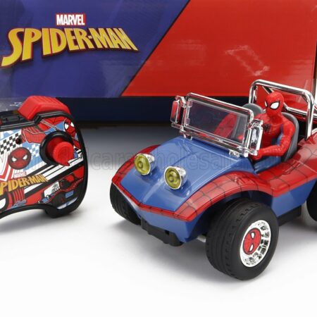 JADA 1/24 MAYERS MANX | BUGGY WITH SPIDERMAN FIGURE MARVEL 1964 | BLUE RED