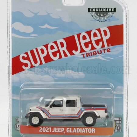 GREENLIGHT 1/64 JEEP | GLADIATOR PICK-UP SUPER JEEP TRIBUTE 2021 | WHITE