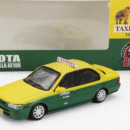 BM-CREATIONS 1/64 TOYOTA | COROLLA AE100 THAILAND TAXI 1996 | YELLOW GREEN