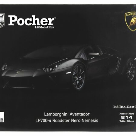 POCHER 1/8 LAMBORGHINI | AVENTADOR LP700-4 ROADSTER 2013 | NERO NEMESIS - MATT BLACK