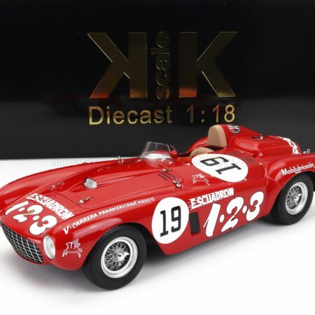 KK-SCALE 1/18 FERRARI | 375 PLUS 5.0L V12 SPIDER ESCUADRON 1.2.3 N 19 WINNER V CARRERA PANAMERICANA 1954 UMBERTO MAGLIOLI | RED