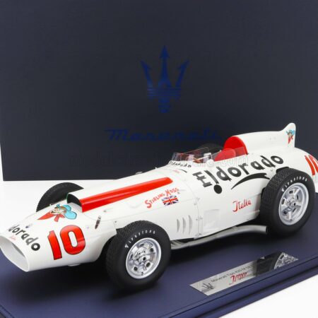 MASERATI MODELS 1/12 MASERATI | TIPO 420 M/58 ELDORADO N 10 500 MIGLIA MONZA 1958 STIRLING MOSS - RALPH LIGUORI | WHITE