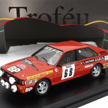 TROFEU 1/43 AUDI | QUATTRO (night version) N 68 RALLY MONTECARLO 1982 GUY CHASSEUIL - CHRISTIAN BARON | RED