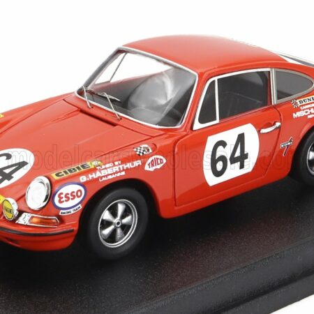 TROFEU 1/43 PORSCHE | 911S COUPE TEAM C.HALDI N 64 24h LE MANS 1970 JEAN SAGE - PIERRE GREUB | ORANGE