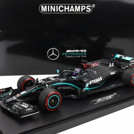 MINICHAMPS 1/12 MERCEDES GP | F1  W11 EQ PERFORMANCE TEAM AMG PETRONAS MOTORSPORT N 44 WORLD CHAMPION WINNER EIFEL GP (91st WIN) LEWIS HAMILTON 2020 - CON VETRINA - WITH SHOWCASE | BLACK GREEN