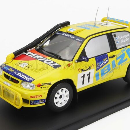 EDICOLA 1/24 SEAT | IBIZA KIT CAR N 11 5th RALLY SAFARI 1998 HARRI ROVANPERA - VOITTO SILANDER | YELLOW