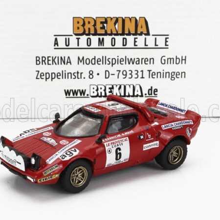 BREKINA PLAST 1/87 LANCIA | STRATOS HF (night version) N 6 WINNER RALLY TOUR DE CORSE 1975 BERNARD DARNICHE - ALAIN MAHE | RED