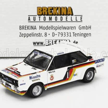 BREKINA PLAST 1/87 FIAT | 131 ABARTH N 1 WINNER RALLY HUNSRUECK 1979 WALTER ROHRL - CHRISTIAN GEISTDORFER | WHITE