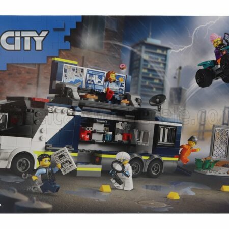 LEGO  TRUCK | LEGO CITY - POLICE MOBILE CRIME LAB TRUCK - LABORATORIO MOBILE POLIZIA - 674 PEZZI - 674 PIECES | WHITE BLUE BLACK