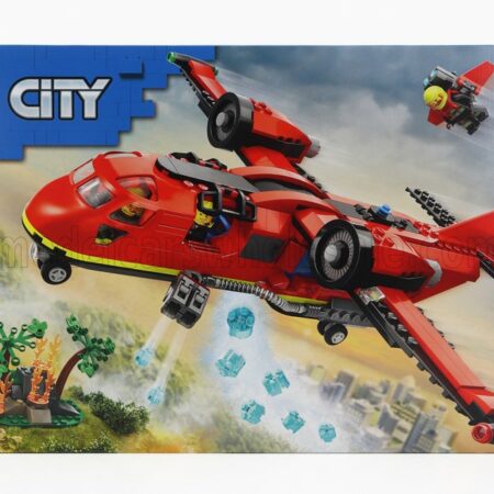 LEGO  AIRPLANE | LEGO CITY - FIRE RESCUE PLANE - AEREO ANTINCENDIO - 478 PEZZI - 478 PIECES | RED