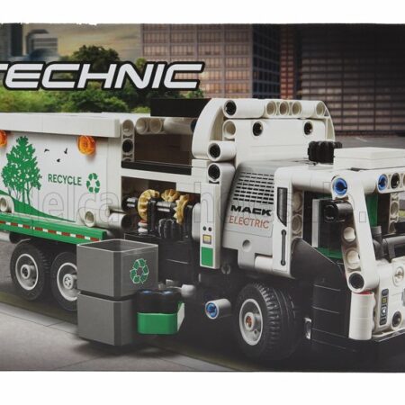 LEGO  MACK | LEGO TECHNIC - LR ELECTRIC GARBAGE TRUCK RACCOLTA RIFIUTI URBANI - 252 PEZZI - 252 PIECES | WHITE GREEN