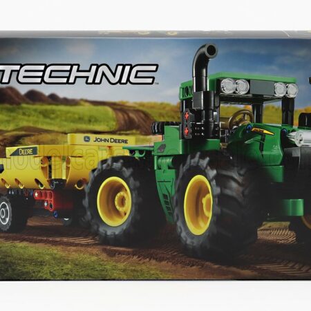 LEGO  JOHN DEERE | LEGO TECHNIC - 9620R 4WD TRACTOR WITH TRAILER 2018 - 390 PEZZI - 390 PIECES | GREEN YELLOW