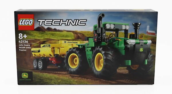 LEGO  JOHN DEERE | LEGO TECHNIC - 9620R 4WD TRACTOR WITH TRAILER 2018 - 390 PEZZI - 390 PIECES | GREEN YELLOW