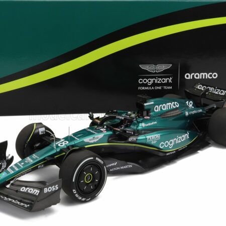 MINICHAMPS 1/18 ASTON MARTIN | F1  AMR23 TEAM ARAMCO COGNIZANT N 18 6th BAHRAIN GP 2023 LANCE STROLL | GREEN