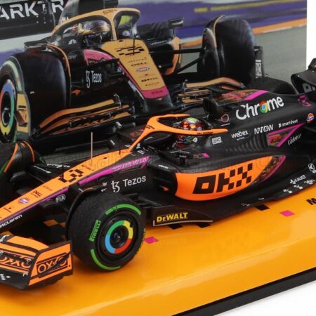 MINICHAMPS 1/43 McLAREN | F1  MCL36 MERCEDES TEAM MCLAREN N 3 5th SINGAPORE GP 2022 DANIEL RICCIARDO | ORANGE BLACK FUCSIA