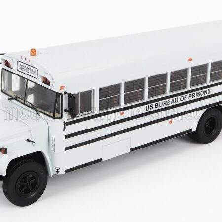 EDICOLA 1/43 GMC | 6000 US AUTOBUS BUREAU OF PRISON USA 1990 | WHITE BLACK