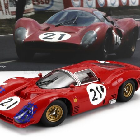 WERK83 1/18 FERRARI | 330 P3 4.0L V12 COUPE TEAM FERRARI SEFAC N 21 24h LE MANS 1966 LORENZO BANDINI - JEAN GUICHET | RED