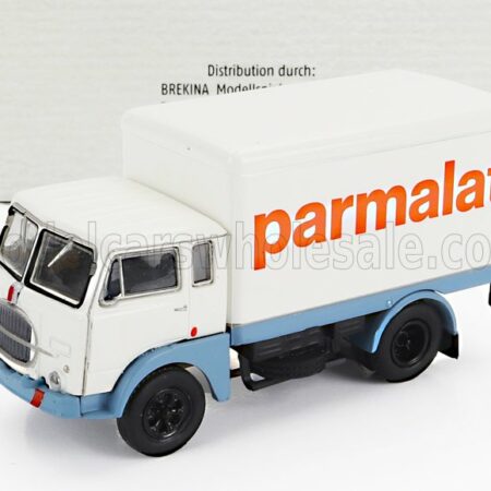 BREKINA PLAST 1/87 FIAT | 642 TRUCK CASSONATO PARMALAT 1962 | WHITE LIGHT BLUE