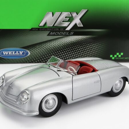 WELLY 1/24 PORSCHE | 356 ROADSTER SPIDER CABRIOLET OPEN 1948 | SILVER