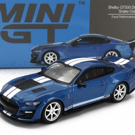 TRUESCALE 1/64 FORD USA | MUSTANG SHELBY GT500 DRAGON SNAKE CONCEPT COUPE 2021 | BLUE WHITE