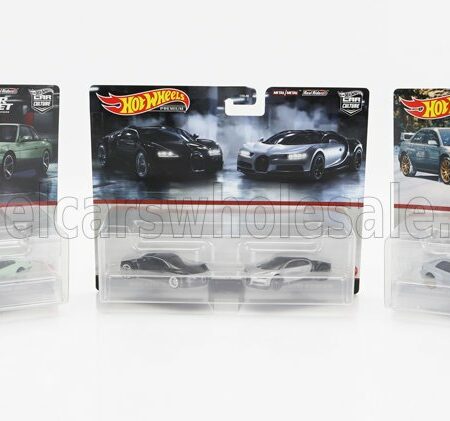 MATTEL HOT WHEELS 1/64 NISSAN | SET 6X SENTRA SE-R 1991 + SILVIA (S13) 1988 - SUBARU IMPREZA WRX BASE RALLY 2016 + IMPREZA WRX 2002 - BUGATTI VEYRON 2009 + BUGATTI CHIRON 2016 | VARIOUS