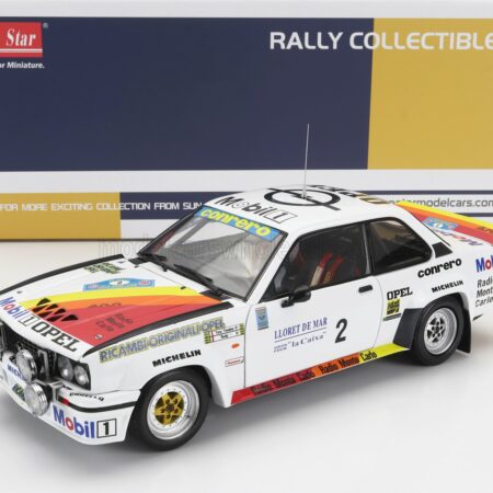 SUN-STAR 1/18 OPEL | ASCONA 400 RALLY (night version) N 2 WINNER RALLY COSTA BRAVA 1982 TONY FASSINA - RUDY | WHITE RED ORANGE