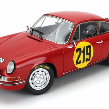 MATRIX SCALE MODELS 1/18 PORSCHE | 911S 2.0L COUPE N 219 3rd RALLY MONTECARLO 1967 VIC ELFORD - DAVID STONE | RED