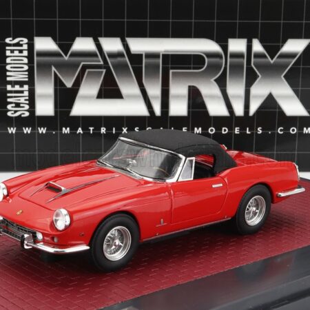 MATRIX SCALE MODELS 1/43 FERRARI | 400 SUPERAMERICA PINIFARINA CABRIOLET CLOSED 1960 | RED BLACK