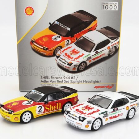 SPARK-MODEL 1/64 PORSCHE | SET 2X 944 SHELL N 2 RACING + 944 N 0 RACING TURBO CUP 1989 | VARIOUS