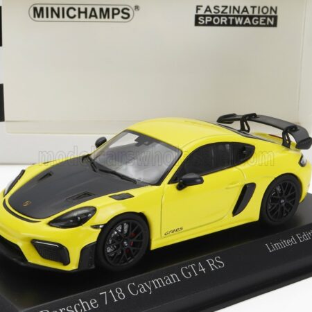 MINICHAMPS 1/43 PORSCHE | 718 (982) CAYMAN GT4 RS 2021 - BLACK RIMS | YELLOW BLACK