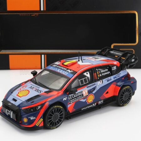 IXO-MODELS 1/43 HYUNDAI | i20 N RALLY1 TEAM SHELL MOBIS WRT N 11 3rd RALLY MONTECARLO 2023 THIERRY NEUVILLE - MARTIJN WYDAEGHE | 2 TONE BLUE RED