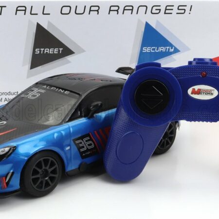 MONDOMOTORS 1/24 RENAULT | ALPINE A110 N 36 GT4 RACING 2021 | BLUE BLACK