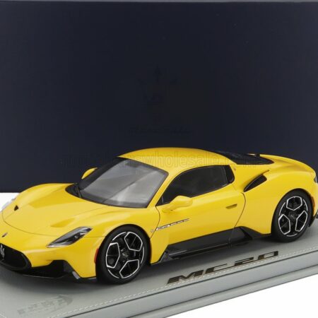 BBR-MODELS 1/18 MASERATI | MC20 2020 - CON VETRINA - WITH SHOWCASE | GIALLO GENIO - YELLOW