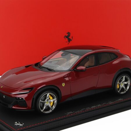 BBR-MODELS 1/18 FERRARI | PUROSANGUE SUV 2022 - CON VETRINA - WITH SHOWCASE | ROSSO MUGELLO - RED MET