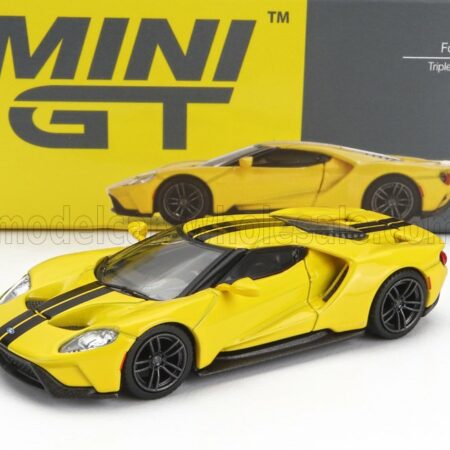 TRUESCALE 1/64 FORD USA | GT LHD 2020 | YELLOW BLACK