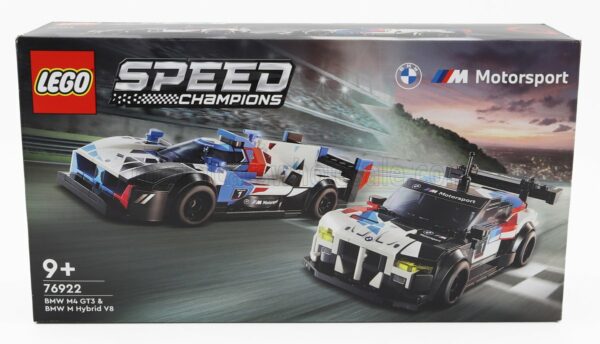 LEGO  BMW | LEGO - SET 2X TEAM M-MOTORSPORT 4-SERIES M4 GT3 + M HYBRID V8 2023 - 676 PEZZI - 676 PIECES | BLUE WHITE BLACK RED