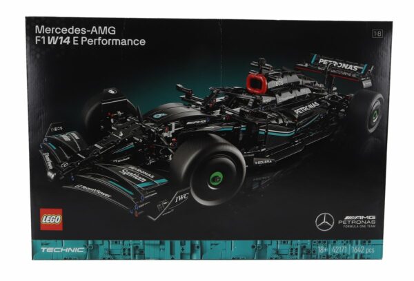 LEGO 1/8 MERCEDES GP | LEGO TECHNIC - F1 W14 TEAM MERCEDES-AMG PETRONAS FORMULA ONE SEASON 2023 LEWIS HAMILTON - GEORGE RUSSEL - 1642 PEZZI - 1642 PIECES | MATT BLACK