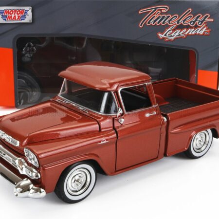 MOTOR-MAX 1/24 GMC | 1000 WIDESIDE PICK-UP 1958 | BROWN