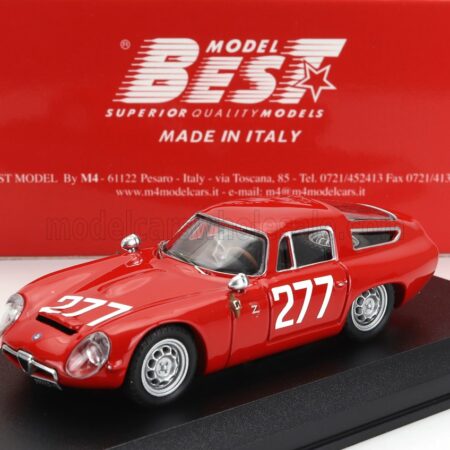 BEST-MODEL 1/43 ALFA ROMEO | GIULIA TZ COUPE N 277 COPPA F.I.S.A. MONZA 1963 ROBERTO BUSSINELLO | RED