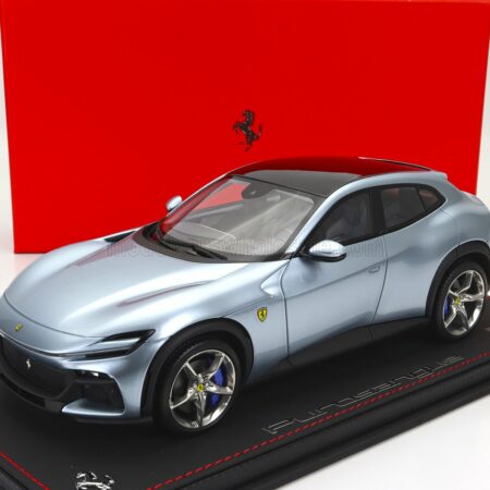 BBR-MODELS 1/18 FERRARI | PUROSANGUE SUV 2022 - CON VETRINA - WITH SHOWCASE | GRIGIO ALLOY - BLUE GREY MET