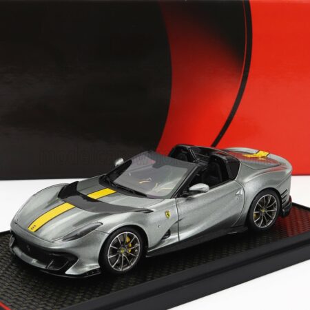 BBR-MODELS 1/43 FERRARI | 812 COMPETIZIONE A SPIDER 2022 | GRIGIO COBURN - GREY MET YELLOW