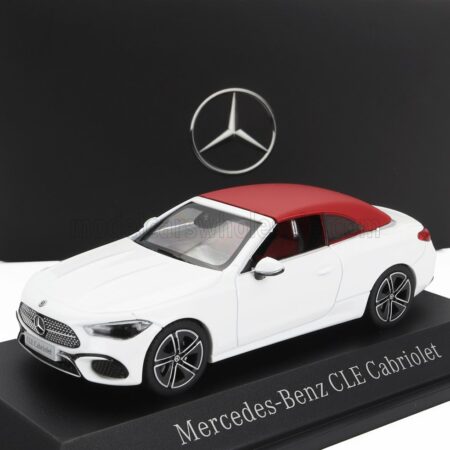 NOREV 1/43 MERCEDES BENZ | CLE-CLASS CABRIOLET (A236) 2024 | OPALITH WHITE BRIGHT RED