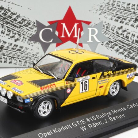 CMR 1/43 OPEL | KADETT C GT/E (night version) N 16 4th RALLY MONTECARLO 1976 WALTER ROHRL - JOCHEN BERGER | YELLOW BLACK